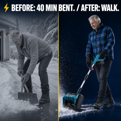 Before: 40 minutes bent over a hand shovel. After: walk.